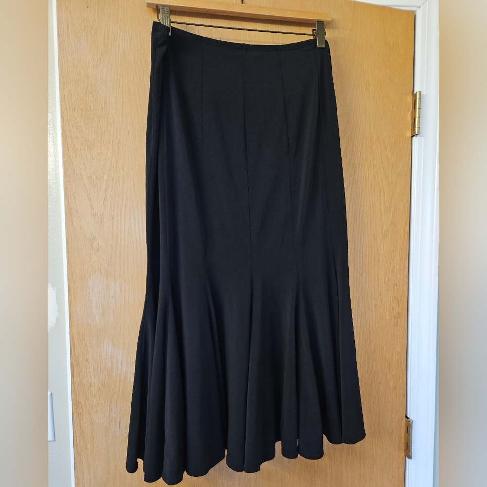 Joseph Ribkoff Black Pleated Maxi Skirt